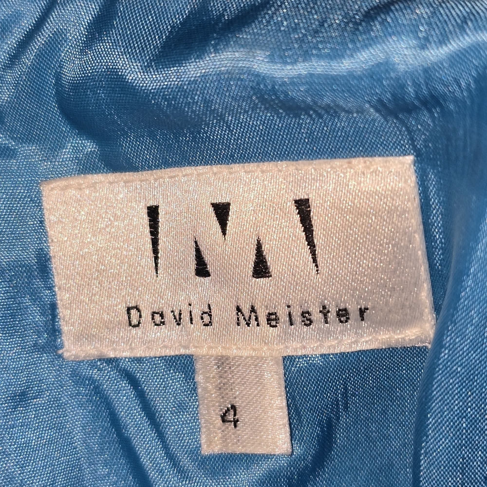 David Meister Strapless Floral Dress - Blue and Yellow - Picture 4 of 4